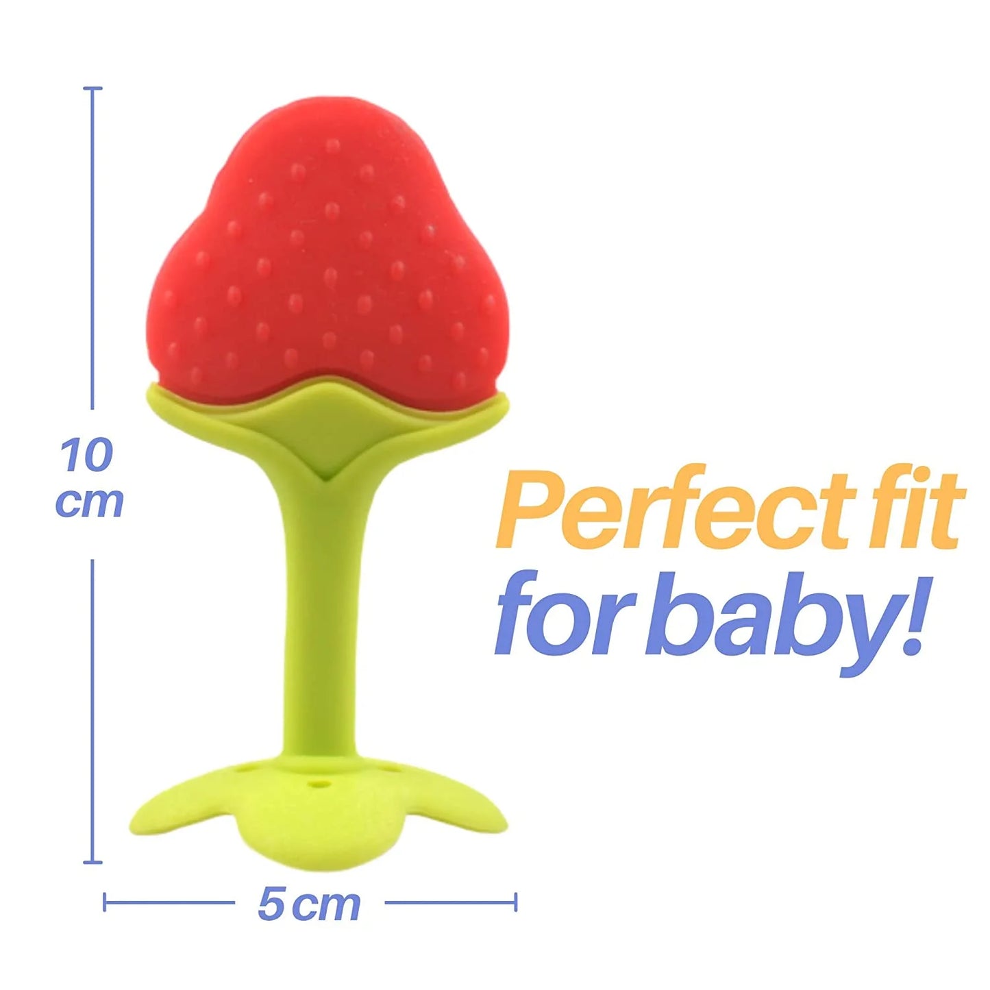Homaful 5 Pack Baby Teething Toys Chew Toys BPA Free Toy Babies 6 12 Months Natural Organic Freezer Safe Fruit Teether Toddlers Specialized Relief Gi